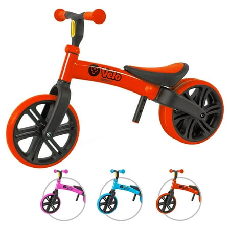 Yvolution Velo Toddler Balance Bike 9'' Wheel (Red) Boys and Girls, 18 Months to 3 Years Old