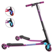 Yvolution Y Fliker Air A3 Kids Drift Scooter for Boys and Girls Ages 7+ Years (Purple)
