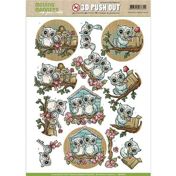 Yvonne Creations Die-Cut Decoupage Sheets-Moving Madness 1