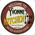 thumbnail image 1 of Yvonne's Kitchen 14" Round Metal Sign Bar Game Room Wall Decor 100140040176, 1 of 1
