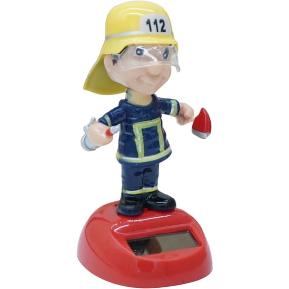 Yvsxxv 1 Firefighter Solar Powered Dancing Figurines & Knick-Knacks Car Dashboard Decor for Home Desk