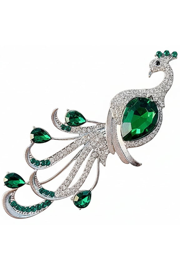 1 Rhinestone Phoenix Brooch Pins & Brooches Chinese Style Animal Lapel Pin for Jacket Daily Outfits