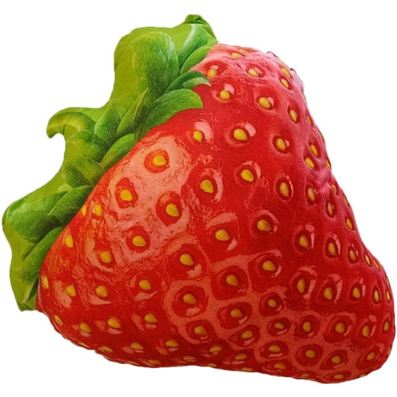 Yvsxxv 1 Soft Plush Strawberry Simulation Fruits Pillow Stuffed Cushion Photo Props for Home Sofa Decoration