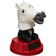 thumbnail image 1 of Yvsxxv 1 White Solar Powered Horse Figurines Bobble Head Car Dashboard Figurines for Home Desk, 1 of 7