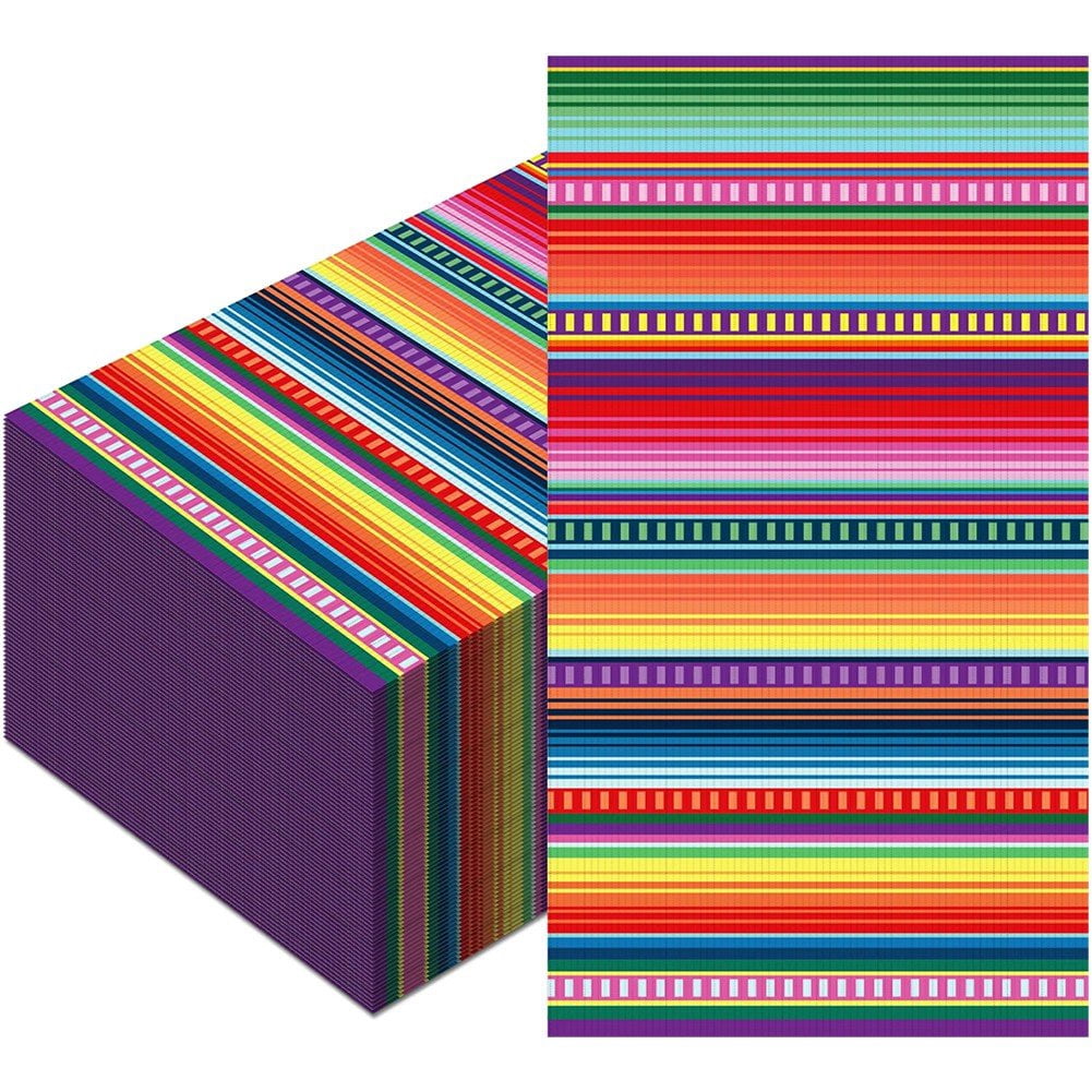 Yvsxxv 100 Pack Mexican Fiesta Guest Napkins Mexican Themed Colorful Dinner Napkins Mexico Fiesta Paper Hand Towel for Cinco De Mayo Fiesta Tableware Baby Shower Birthday