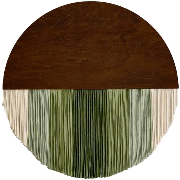 Yvsxxv 1Pc Green Small Round Handmade Woven Boho Wall Hanging Tapestry