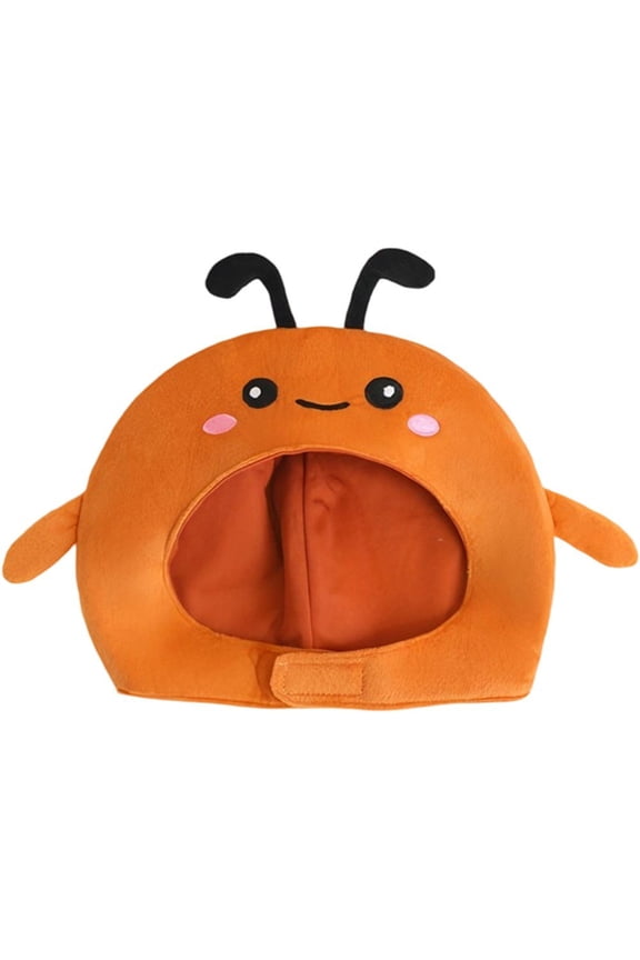 1Pc Orange Cute Cartoon Ant Plush Hat for Adults Party Events