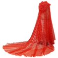thumbnail image 1 of Yvsxxv 1Pc Red Starry Glitter Hooded Cloak Shiny Formal Outerwear for Women Men, 1 of 7