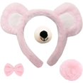 thumbnail image 1 of Yvsxxv 1Set Pink Bear Ear Nose Tail Bow Tie Headband Party Accessories, 1 of 7