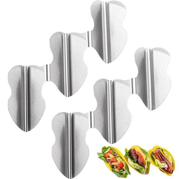 Yvsxxv 2Pcs Crepe Stand Accessories Stainless Steel Taco Shell Holder Tortillas Stand Seasoning Dish Drainer Rack Baking Rack Racks Burrito Tortillas Home Taco Rack Stand