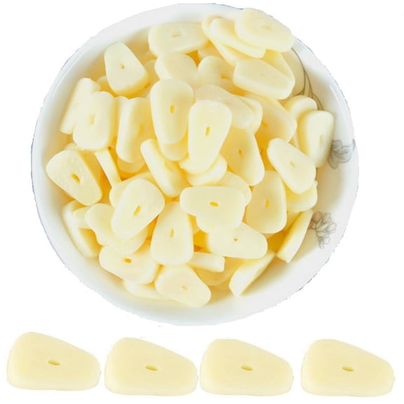 Yvsxxv 30-Piece Artificial Sliced Garlic Set, PVC Fake Vegetable Decor Prop