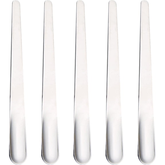 Yvsxxv 304 Stainless Steel Flat Spoon 5pcs Desert Spoon Coffee Tea Stir Spoon Kitchen Home Tableware