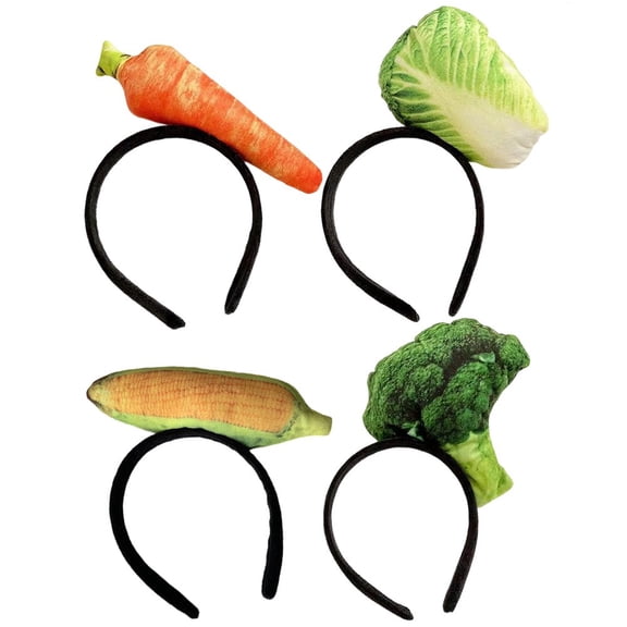 Yvsxxv 4Pcs Simulated Vegetable Funny Headband Party Hair Accessories