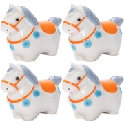 Yvsxxv 4pcs Cute Horse Chopstick Holder Ceramic Chopstick Rack Chinese Tableware Rack Living Room Dining Table Decoration