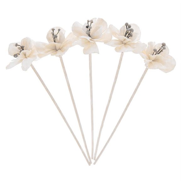 Yvsxxv 5 Pcs Peony Shape Rattan Reed Diffuser Sticks Artificial Flowers for Home Office