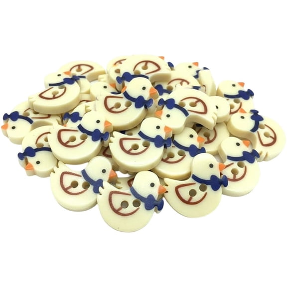 Yvsxxv 50Pcs Adorable Duckling 2 Hole Resin Sewing Fasteners Buttons for DIY Crafts Knitting Decoration