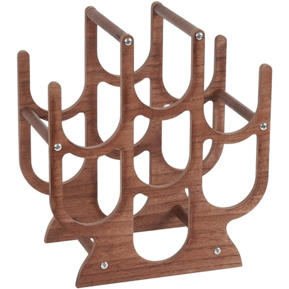 Yvsxxv 7-Bottle Stackable Modular Wooden Wine Rack Cabinet Countertop 1Pc
