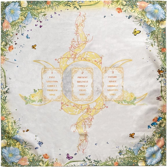 Yvsxxv Altar Cloth Square Tarot Table Cover Butterfly Floral Snake Pattern Gothic Tarot Mat Witchcraft Alter Tarot Table Cloth Prints Board Game Table Cover