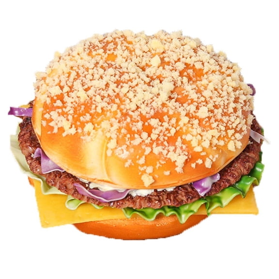 Yvsxxv Artificial Hamburger Display Model, PU Fake Bread Kitchen Decor Prop