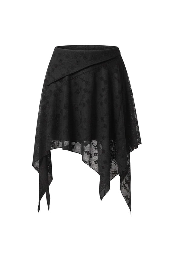 Black Nylon Ballet Wrap Skirt, Dance Practice Women Skirt, Size L, 1 Pc