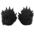 thumbnail image 1 of Yvsxxv Black Plush 3D Animal Paw Winter Warm Gloves Cute Handwear, 1 of 7