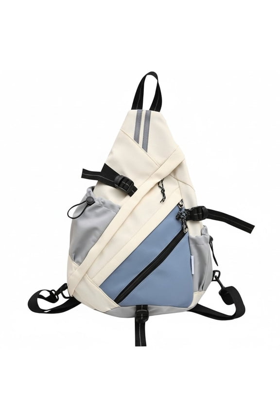 Blue Multi-functional Convertible Sling Backpack, Men Sports Commuting Outdoor Backpack, 1 Pc