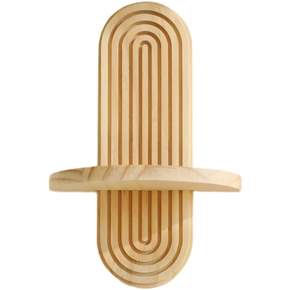 Yvsxxv Bohemian Rainbow Wooden Wall Shelf, Floating Decorative Rack, 11.81x7.68inch