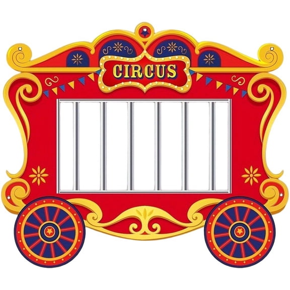 Yvsxxv Carnival Cage Shaped Polyester Photo Backdrop, Large Circus Photo Booth Banner for Home & Event Decoration