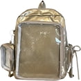 thumbnail image 1 of Yvsxxv Clear Ita Backpack, Transparent Pin Display Rucksack, Coffee, 1 of 7
