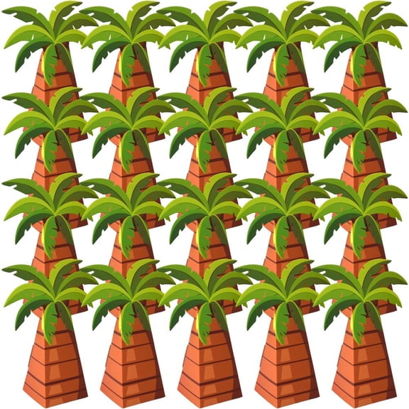 Yvsxxv Coconut Tree Tropical Treat Gift Box, Luau Party Favor Wrapping, 20 Pcs