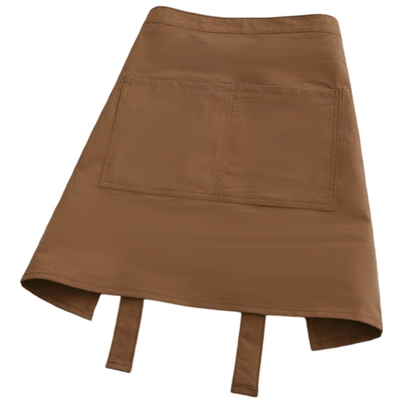 Yvsxxv Coffee Water Resistant Half Waist Cooking Apron, With Pockets, Chef Waiter Server, 1 Pc