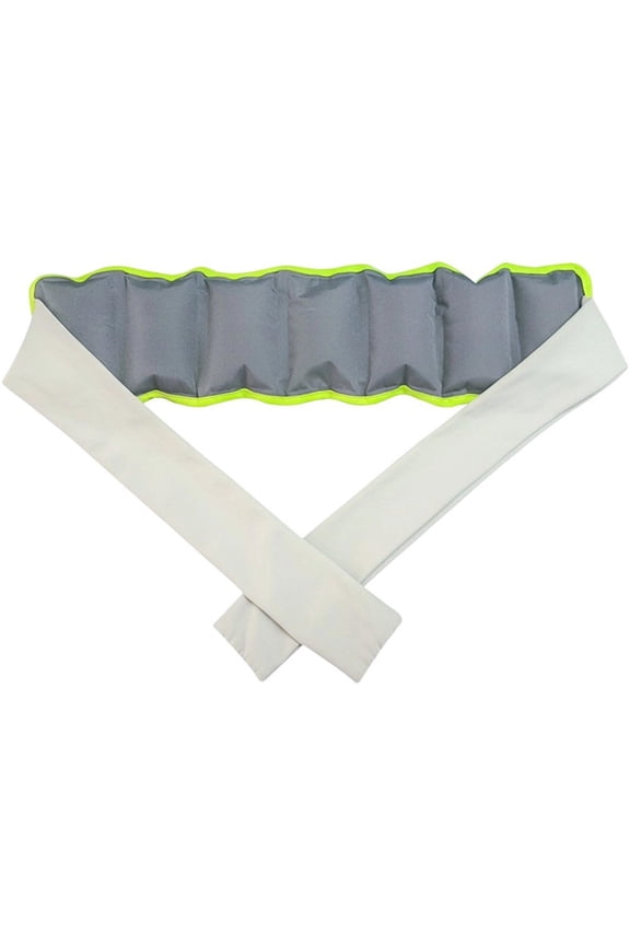 Cooling Bandana, Water Absorbent Neck Wrap, Unisex Summer Outdoor Accessory, Green+Grey, 1 Pc