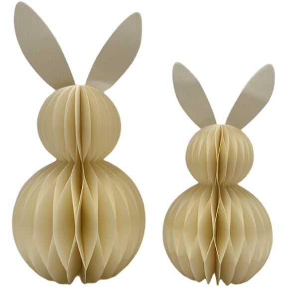 Yvsxxv Easter Bunny Honeycomb Centerpiece Easter Party Table Decorations 3D Paper Rabbit Table Ornament for Home Office Kitchen Easter Gift Holiday Party Table Supplies