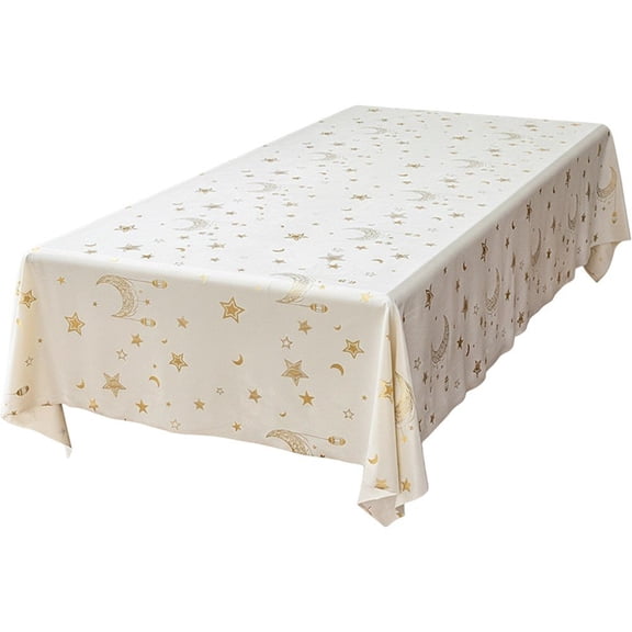 Yvsxxv Eid Mubarak Tablecloths, Ramadan Table Cover Tablecloth, Ramadan Mubarak Table Cover, Moon Star Tablecover Table Protector Cover for Home Table Decor