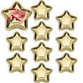 thumbnail image 1 of Yvsxxv Gold Star Disposable Paper Serving Tray Wedding Party 10Pcs, 1 of 7