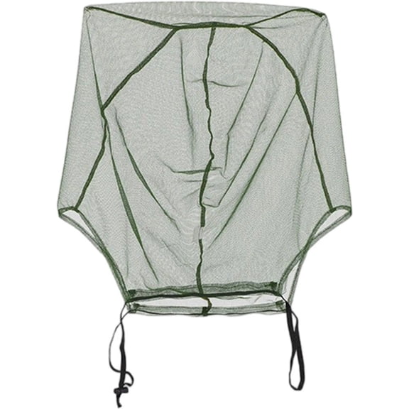 Yvsxxv Green Polyester Anti Mosquito Mesh Head Net Cover for Adult Daily Outdoor Camping Fishing Accessory