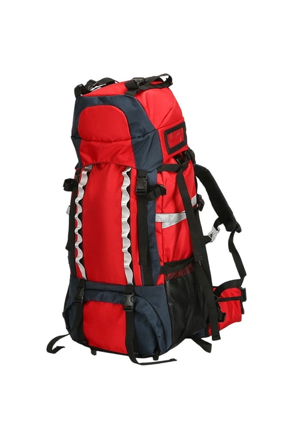 Heavy Duty Outdoor Backpack, Waterproof Reflective Rucksack, Red