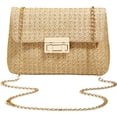 thumbnail image 1 of Yvsxxv Khaki Rattan Woven Small Messenger Shoulder Bag, Summer Beach Use, 1 Pc, 1 of 7