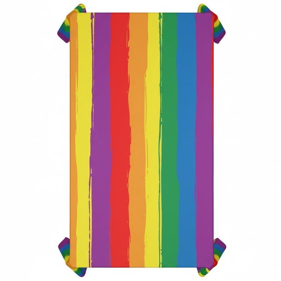 Yvsxxv LGBT Rainbow Tablecloth Gay Pride Table Cover Waterproof Rectangle Tablecloth for LGBT Party Summer Picnic Decoration