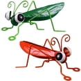 thumbnail image 1 of Yvsxxv Metal Grasshopper Figurine Yard Art Locust Lawn Ornament Mantis Hanging Wall Sculpture Decoration Set of 2, 1 of 7