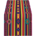 thumbnail image 1 of Yvsxxv Mexican Style Linen Table Runners Mexican Fiesta Party Colorful Striped Table Runners Kitchen Dining Table Decor, 1 of 7