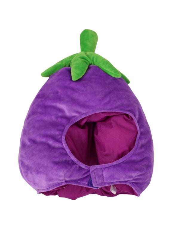 Novelty Plush Eggplant Shape Funny Hat Party Photo Prop 1Pc