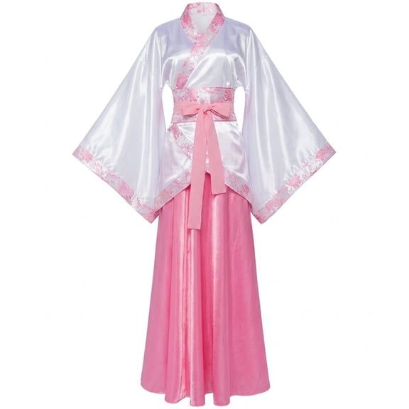 Yvsxxv Pink Ancient Chinese Traditional Hanfu Dress for Women Size M