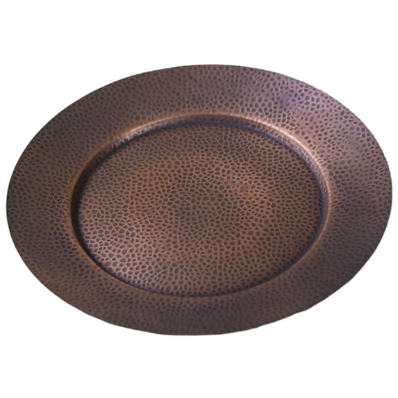 Yvsxxv Pure Copper Dinner Plate Handmade Round Copper Plates Metal Dinner Plates Multipurpose Appetizer Plate for Kitchen Restaurant Wedding