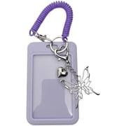 Yvsxxv Purple Kpop Photocard Holder Keychain ID Card Organizer 1Pc