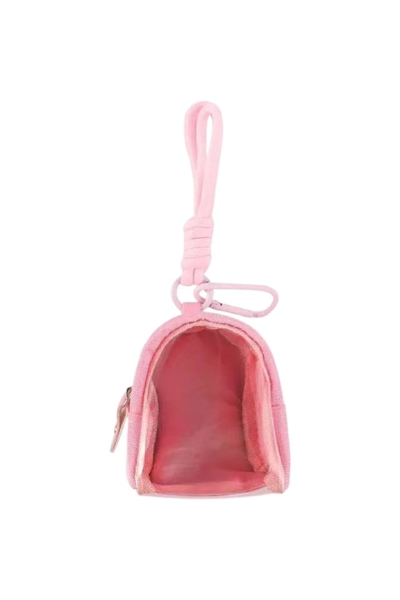 Small Transparent Keychain Storage Pouch, Canvas PVC Zippered Bag for Essentials