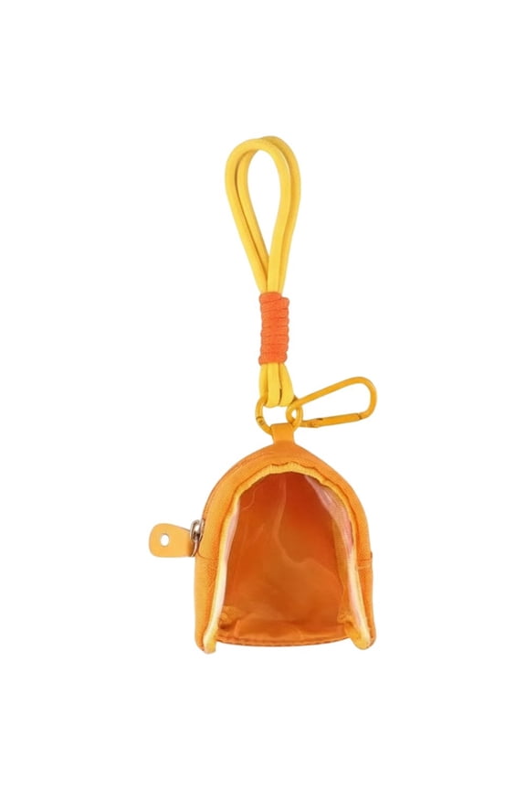 Small Zippered Keychain Pouch, Canvas PVC Transparent Storage Bag for Essentials
