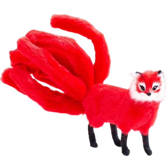 Yvsxxv Soft Cute Handmade Exquisite Nine-Tailed Foxes Figure Home Decorations
