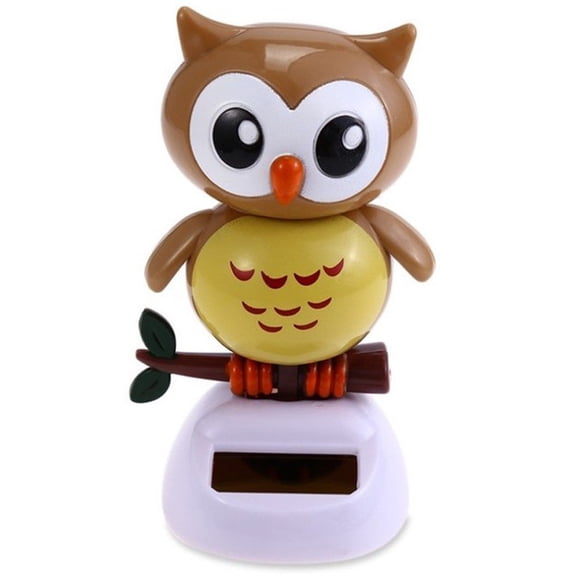 Yvsxxv Solar Powered Swinging Owl Figurine, Car Dashboard Home Office Decor