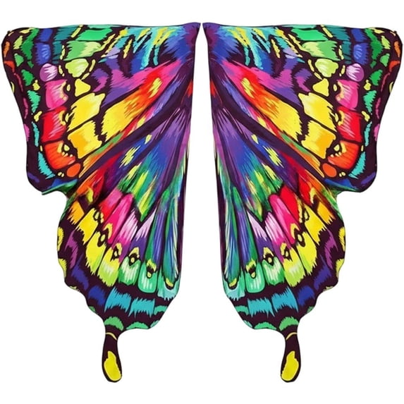 Yvsxxv Style 4 Colorful Double Sided Printed Butterfly Wings Shawl Shrugs & Boleros for Women 1pc